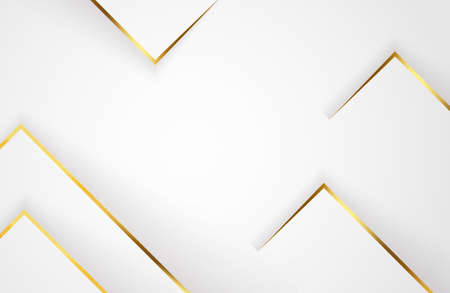 171041255 fondo blanco moderno con elemento geométrico dorado brillante fondo plateado limpio claro abstracto